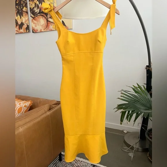 LIKELY Ellery Fluted Hem Midi Dress - Picture 2 of 5